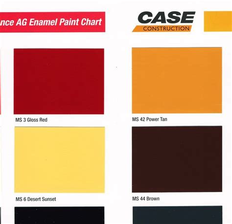 case tractor paint color chart